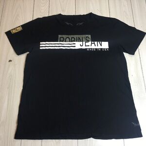 Robin's Jean Mens Cotton Short Sleeve Black T-shirt #89 Fitted 4XL